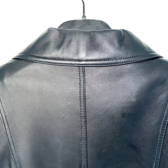 MOBWIFE AESTHETIC: DANIER GENUINE BLACK LEATHER JACKET, US XL - Picture 9 of 13